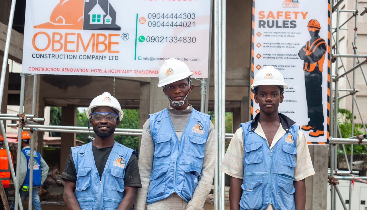 Structural civil cast beam layouts under construction Obembe