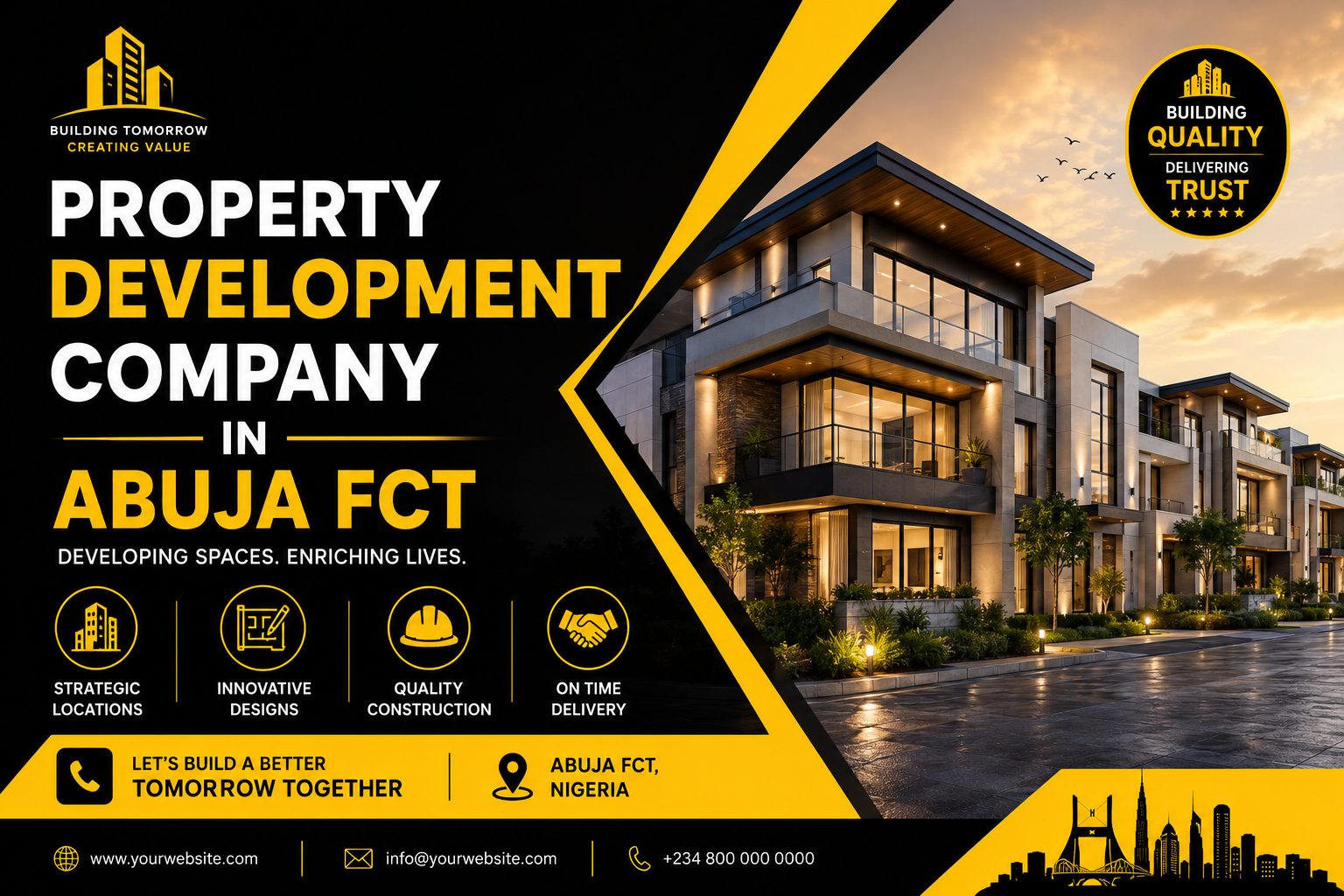 property-development-company-in-abuja-fct-structural-framework luxury-homes-developer-abuja-modern-villa-exterior property-investment-abuja-commercial-real-estate-complex property-developer-maitama-obembe-construction-site luxury-homes-abuja-developer-interior-finishing.
