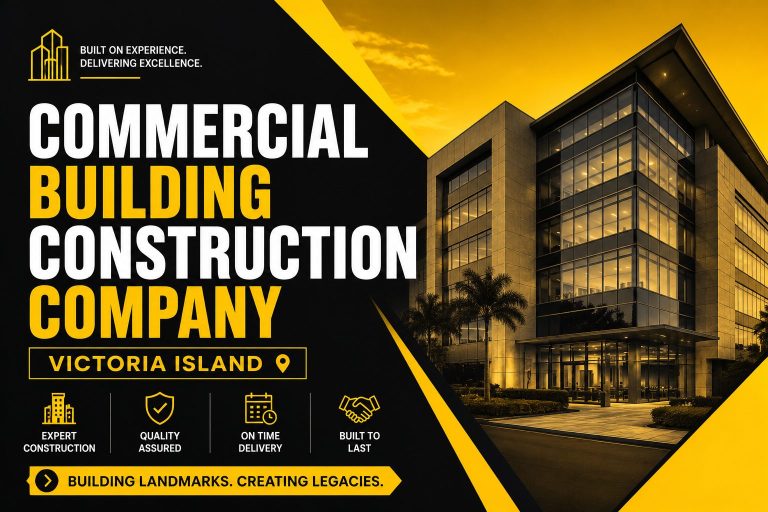 Commercial building construction company Victoria Island office tower" "Grade A office fit-out Victoria Island Lagos" "Affordable building construction company Lagos residential site" "Real estate and construction company Ajah estate development" "Turnkey property development company Lagos land site" "Civil engineering and MEP works Victoria Island commercial" "FF&E and interior finishing for Lagos office space"